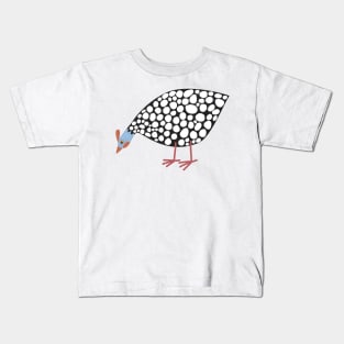 Guinea Hen Farmyard Art Kids T-Shirt